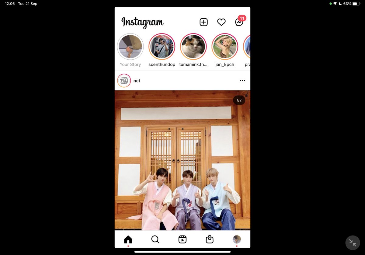 bxamapc's tweet image. อีกสิ่งที่เริ้บบบบบบบ ไอจีแนวนอนในไอแพดดดด  #iOS15th #iPadOS15