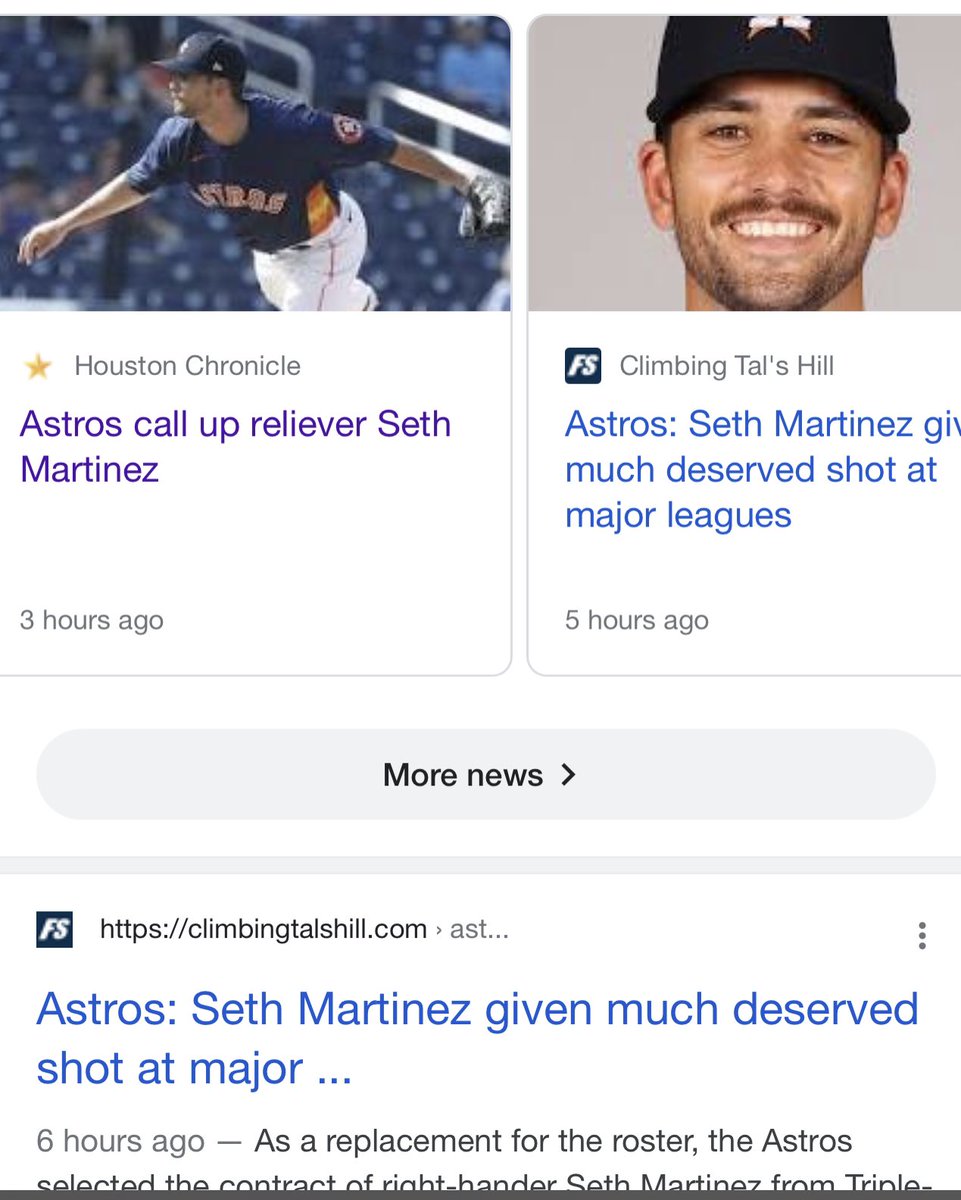 Congratulations @seth_mart8 on making his MLB debut tonight for @astros.  Pitching scoreless 9th inning in his first major league inning of work like you been doing it for years!  All those years grinding it out finally pays off!  #quietconfidence @SMHSMustangBB @SunriseMustangs