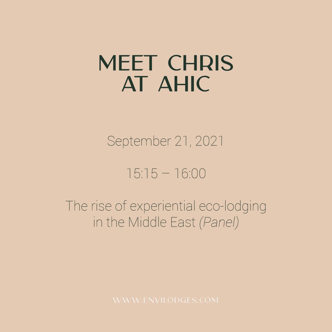 envilodges (@envi_lodges) on Twitter photo Our co-founder Chris Nader <a href="/hoteltrotter/">Chris</a> taking part of the <a href="/ahicevent/">AHIC</a> panel The Rise of Experiential Eco-Lodging in the Middle-East today at 15:15. 
Join the conversation.
#AHIC #ENVIme #SustainableTourism Our co-founder Chris Nader <a href="/hoteltrotter/">Chris</a> taking part of the <a href="/ahicevent/">AHIC</a> panel The Rise of Experiential Eco-Lodging in the Middle-East today at 15:15. 
Join the conversation.
#AHIC #ENVIme #SustainableTourism