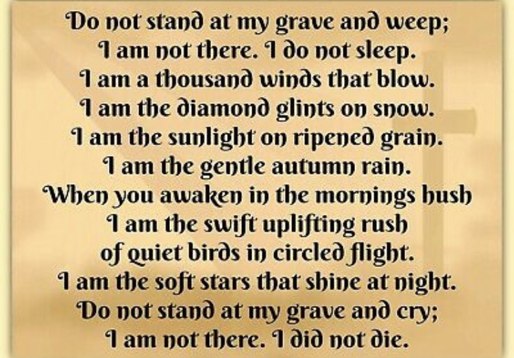 LeicsCares's tweet image. As many of us have had to say goodbye to loved one’s throughout the pandemic, this poem captures the immortality of love #Love