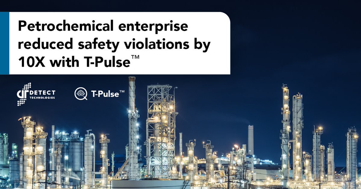 DetectTechAI's tweet image. See how this #petrochemical enterprise reduced safety violations by 10X during a #turnaround in the #pandemic. They achieved 82% #COVID-19 #compliance and reduced on-field exposure with #tpulse and @detectAI. Read the entire story here - detecttechnologies.com/success-storie…
