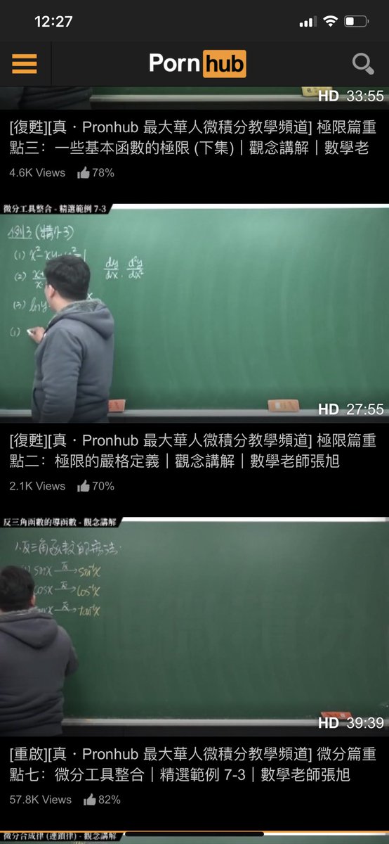 Molson_Hart's tweet photo. Today I learned that there is a Taiwanese math professor with 1.3 million views on pornhub.

The videos are just him teaching high level mathematics in Chinese 🤷‍♂️ 

https://t.co/ucP3fvAtGH https://t.co/gzL7myaXAi
