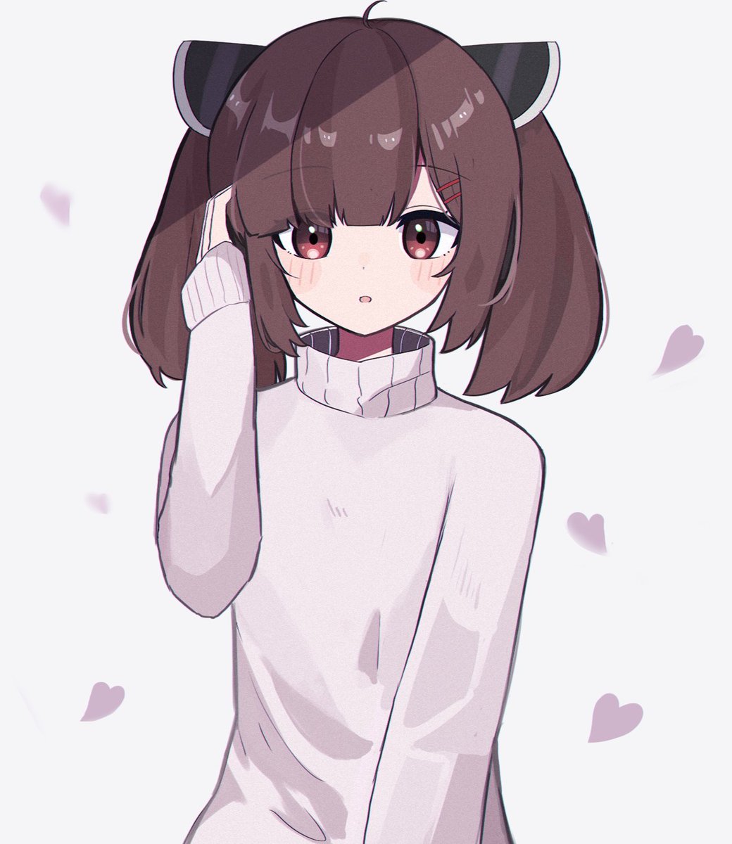 touhoku kiritan 1girl solo brown hair sweater headgear twintails looking at viewer  illustration images