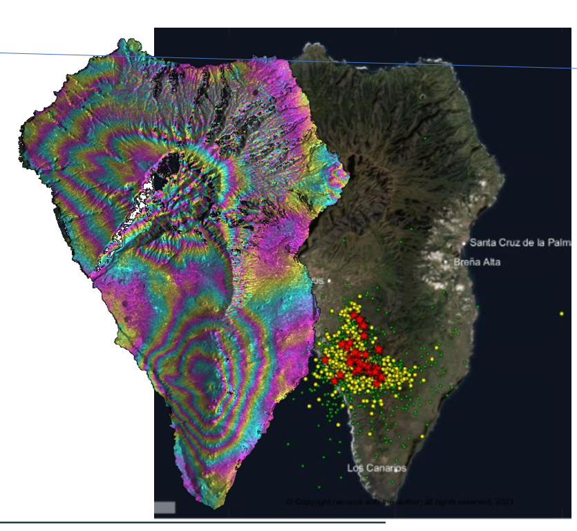 annunal's tweet photo. @j_p_joule Putting together the defirmation and the epicentres of the earthquakes sequence, they appear in the same area https://t.co/XFnx1a3Xz0