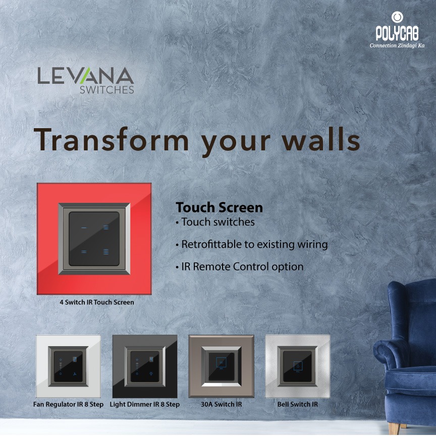 PolycabIndia's tweet photo. With the help of Polycab Levana switches, you can add glamour to your walls and make them more aesthetic.
To know more - https://t.co/7omlpCCobi
#Levanaswitches #switches #Polycabswitches #ConnectionZindagiKa #Polycab https://t.co/4BhXxwsAh0