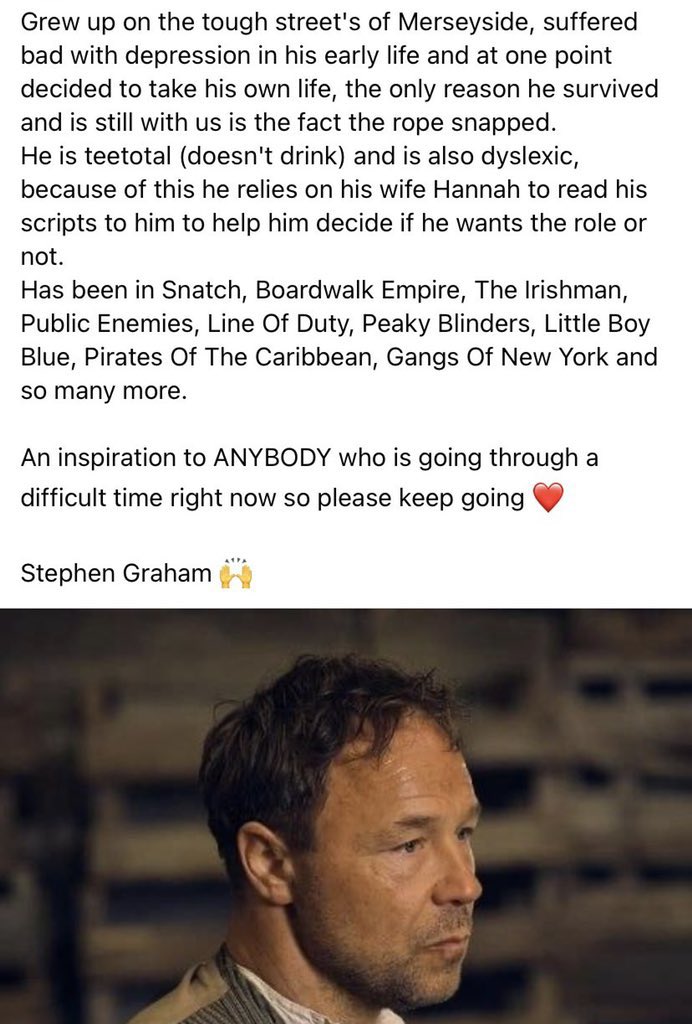 He’s gonna go down as the best British actor of a generation. 

<a href="/StephenGraham73/">Stephen Graham</a>
