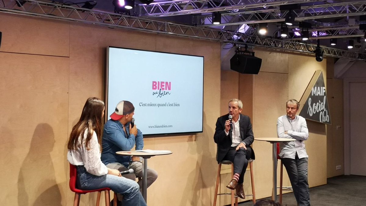 Je suis très heureux ce matin de voir <a href="/bienoubien_com/">Bien ou Bien</a> officiellement lancée par <a href="/MAIF/">MAIF</a> et <a href="/ululeFR/">Ulule FR</a> ! Cette place de marché des marques engagées permettra au plus grand nombre d'avoir accès à une consommation responsable. Je vous donne RDV sur bienoubien.com !