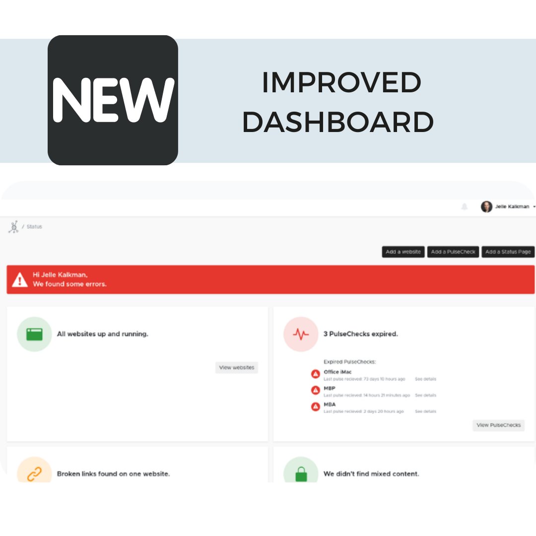 CodingMammoth's tweet image. We gave the Semonto dashboard a make-over. Now, when you log in, you are informed at a glance whether everything is OK (green), there&apos;s something wrong, but it&apos;s not urgent (amber) or something needs to be fixed urgently (red).  Let us know what you think!