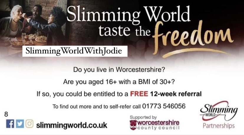 SwJodie's tweet photo. ❤️If you live in #Worcestershire and haven't been a paying member in the last 3 months, you could eligible for a FREE 12 week membership, call the number below to find out more and let them know you’d like to join one of my groups 🥰
#SlimmingWorldWithJodie
#SWTasteTheFreedom https://t.co/S2lMm2fD2r
