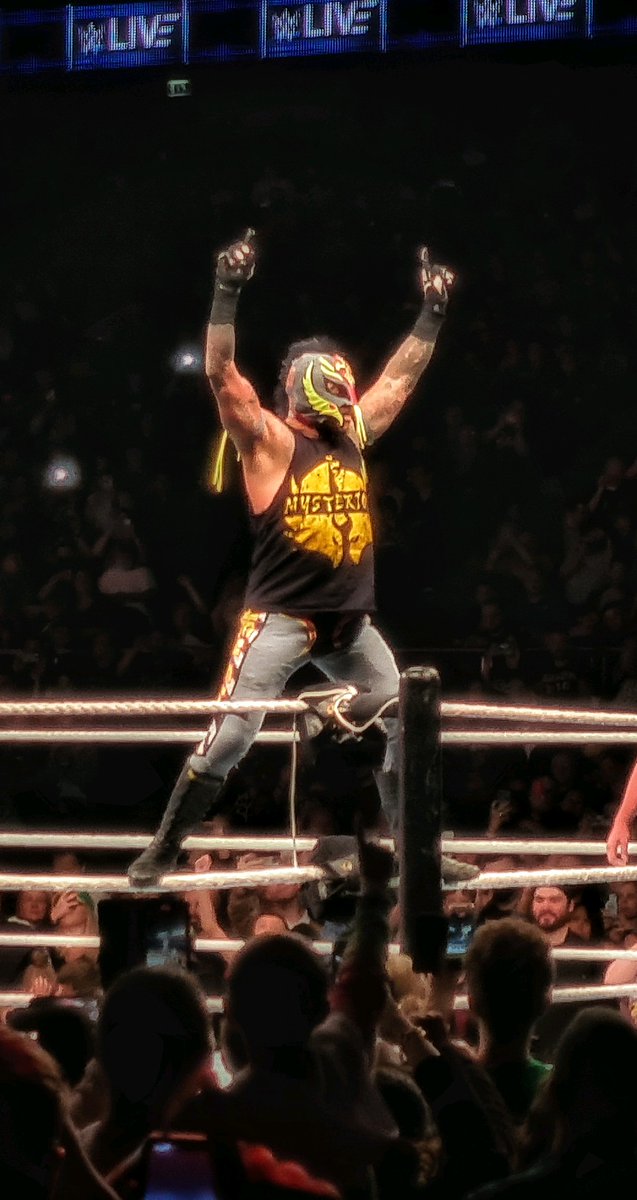 26 years I have been a fan of @reymysterio , from being a 6 year old kid to a 31 year old man this wrestler has been my favourite. Last night at the O2 I finally got to see him perform live for the first time. Nothing beats that feeling. #wwelive #reymysterio #wwelondon