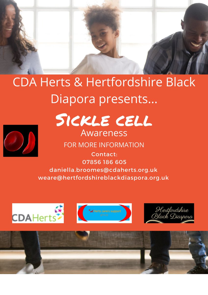 September is Sickle Cell Awarness Month... please join us on the 28th September to discuss the myths and truths about Sickle Cell Disorder.