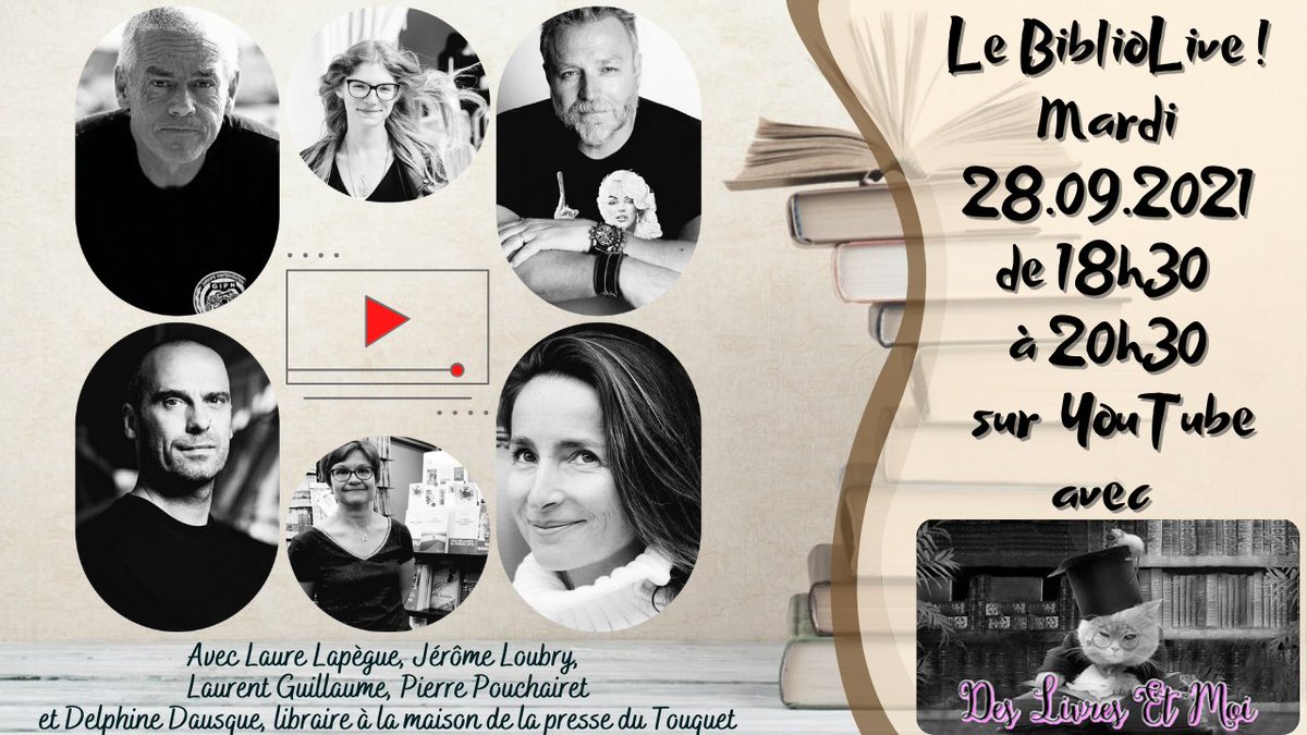 [BIBLIOLIVE] 

Le BiblioLive revient sous un nouveau format mais toujours avec la même passion en compagnie de formidables auteurs pour une rentrée littéraire abordée sous l'angle de la littérature noire !🤩

Infos et accès ici : youtu.be/Q5ehy5W2BSY 

RDV le 28.09 à 18h30 !😘