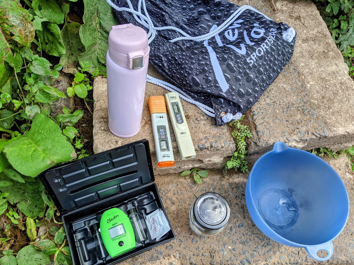 For those asking about the river sampling, it's part of a study being conducted by the Wye Salmon Association in conjunction with Cardiff University,  testing for phosphates, temperature, pH &amp; electrical conductivity. We test weekly &amp; record results on the Epicollect app (cont.)