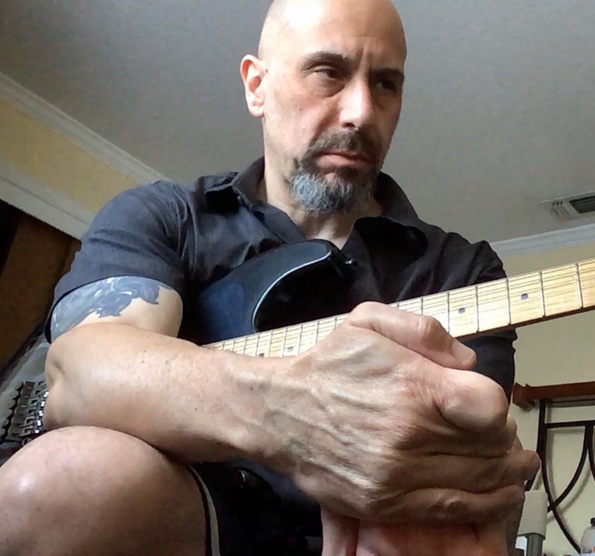 Restrayned01's tweet photo. Just working out the last couple of solos and the next record is done. Johnny has been patiently waiting for me to get my sh!t together. I hope the wait is worth it. 😆 #guitar #guitarist #charvel #charvelguitars #emgpickups #restrayned #music #rock #metal #rockmusic https://t.co/Km11Ra5yhq