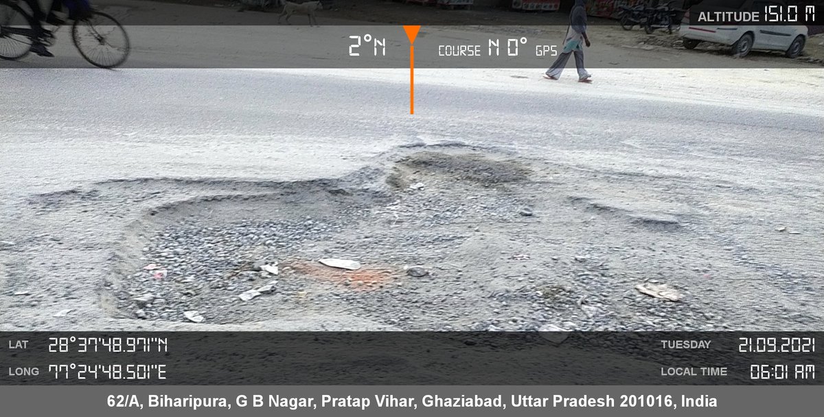 manishsmooth's tweet photo. .@dm_ghaziabad @gdagzb @AMRUTCityGzb @AtulGargBJP @Gen_VKSingh कृप्या सिद्धार्थ विहार ग़ाज़ियाबाद के पास ग्रेनो वेस्ट जाने वाले रास्ते पर तिगड़ी गोलचक्कर के पास गहरे गड्ढे को भरने की कृपा करें। गड्ढे की वजह से कभी भी बड़ी दुर्घटना हो सकती है। @Satishmahanaup @alokkumara1 @UPGovt https://t.co/550I44lWwL