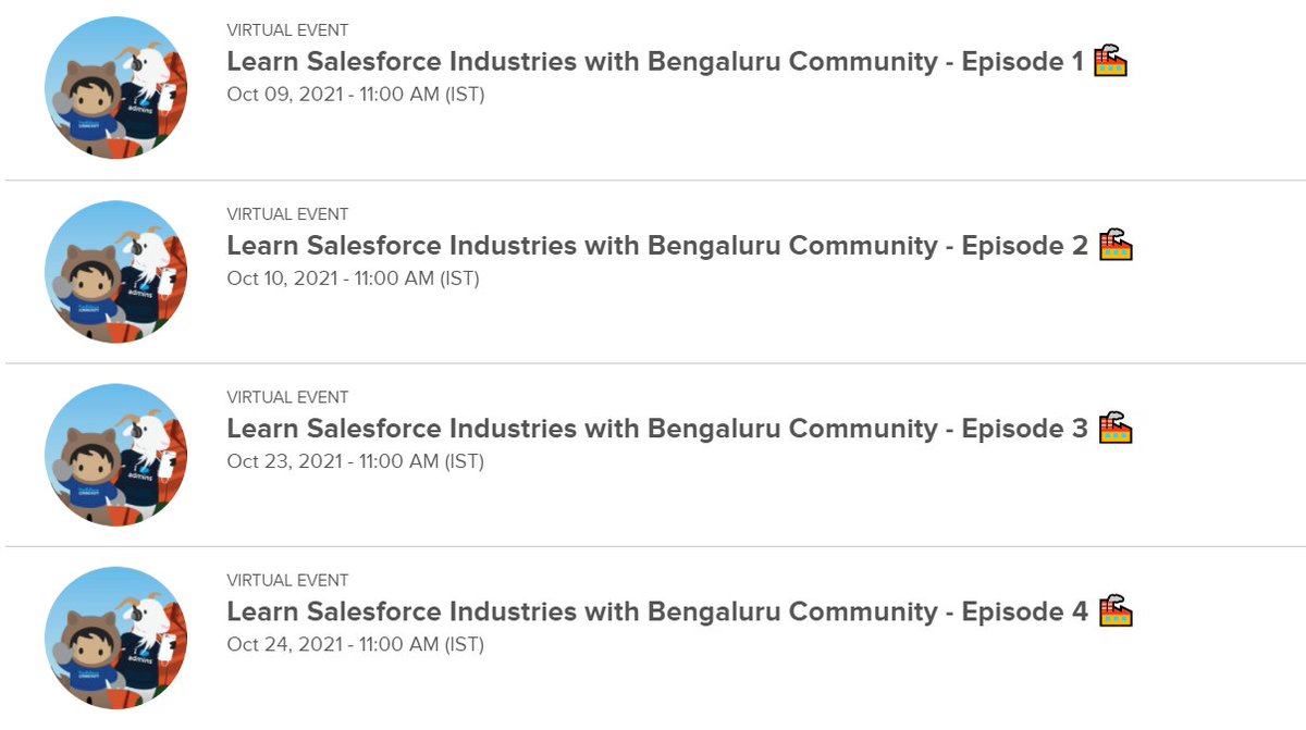 iKishorebt's tweet image. Today is #DF21 and Big Announcement📢from @sfdgblr,
Oct is the Month of learning @salesforceind with BLR Community, Register and come join us in the Niche curated Salesforce Industries Series.
Register: bit.ly/sfdgblr
Speakers: @Pravsingh1987, @TVSingh14, @irahulgupta7