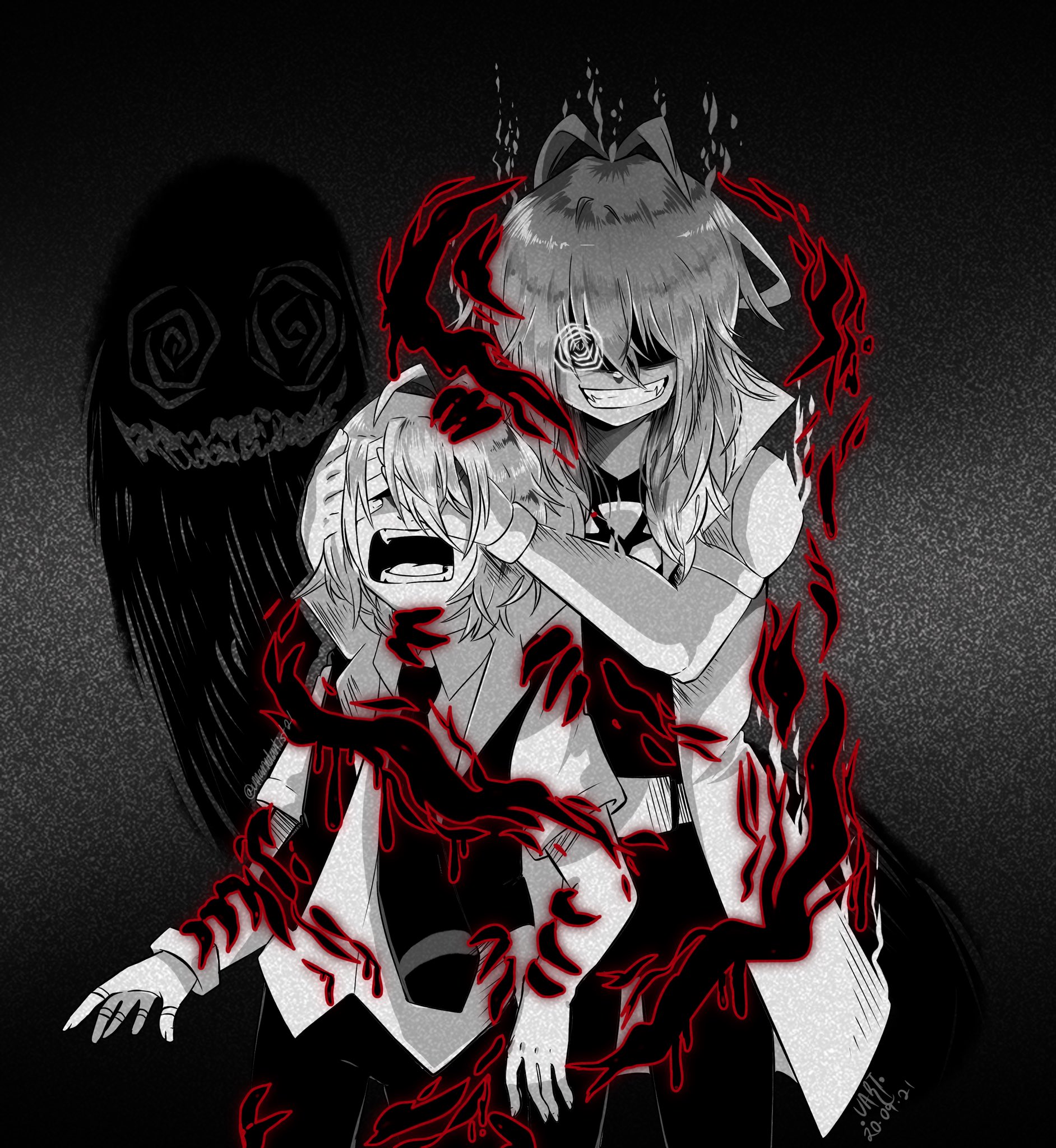 ☁️•Unnamed• Comissions Open☁️ on X: - There's always a demon inside us - I  remember when Red Eye possesed Shu, so I really enjoy drawing this, alsoc  was a practice for the