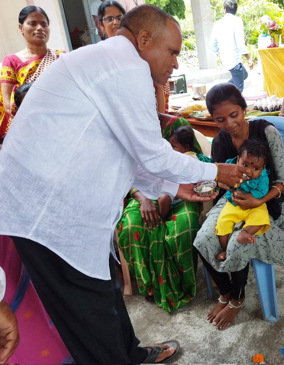 WcdNnm's tweet photo. Annaprasana program at Nirmal District https://t.co/Z54DO6q2z9