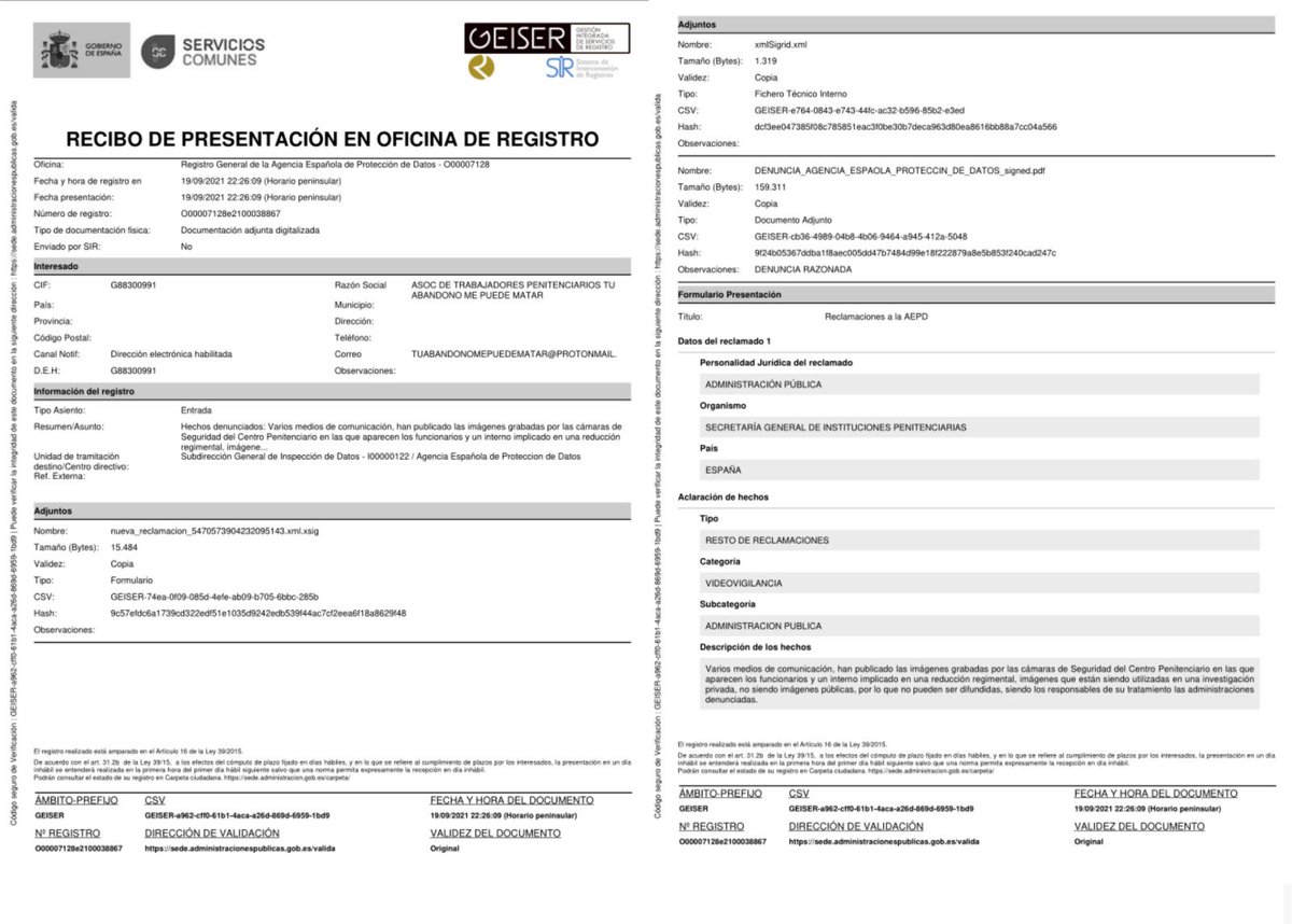 tu_abandono's tweet image. ⚖️ #Denuncia | TAMPM interpone SENDAS DENUNCIAS ante El Juzgado de lo Penal y ante la @AEPD_es por Revelación de Secretos y filtración de imágenes a Medios de Comunicación

👉🏼 @IIPPGob, RESPONSABLE de la custodia de esas imágenes, tendrá que dar cumplidas explicaciones

#TAMPM 📃