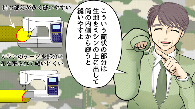 ズボンのすそとか、そで口とかミシンのテーブルを外してフリーアームで縫っていると
すごく縫いにくく感じませんか?
実は筒縫いは筒の部分はミシンの上に出して内側から縫うと縫いやすいんです
ここに動画があるのでざっと見て役に立ててね
綺麗にすそ上げする方法
https://t.co/IoNmPNLaPw 