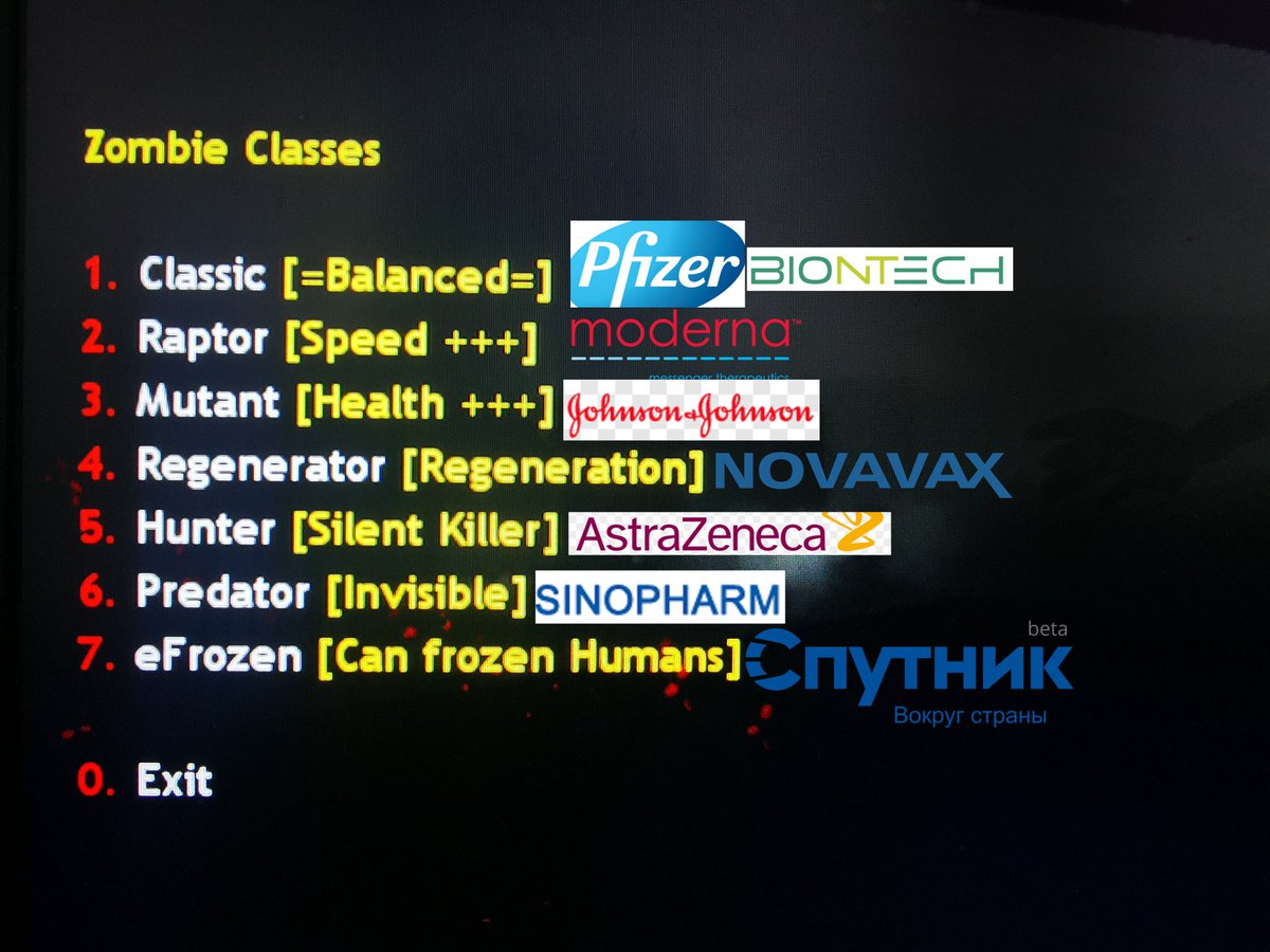 Choose zombie class