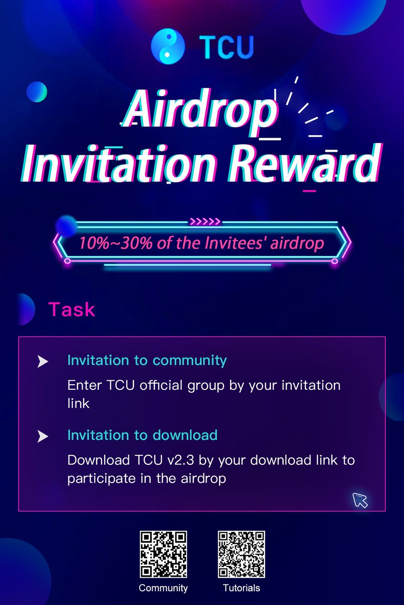👉👉Sep 23, a one-month airdrop event will distribute tokens to 30,000 active members. 💰💰Thank you for joining the TCU community, holding TCU together and witnessing its growth!💎💎💎
👉Airdrop Manual
gateway.pinata.cloud/ipfs/QmNgkx3BH…
👉Inter Group t.me/tcu_internatio…
#Airdrop #ETH