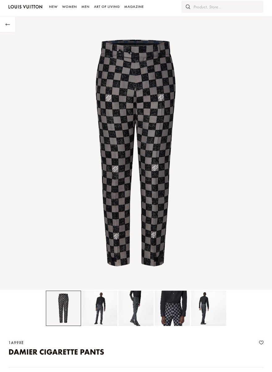 louis vuitton checkered pants