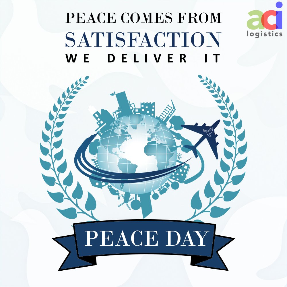 'Peace begins with You' Our philosophy of People, Partnership & Performance works towards bringing contentment to our clients #HappyInternationalPeaceDay #worldpeaceday #acilogistics #ACI #ACILogistics #logistics #freightforwarding #airfreight #airfreightlogistics #dubai