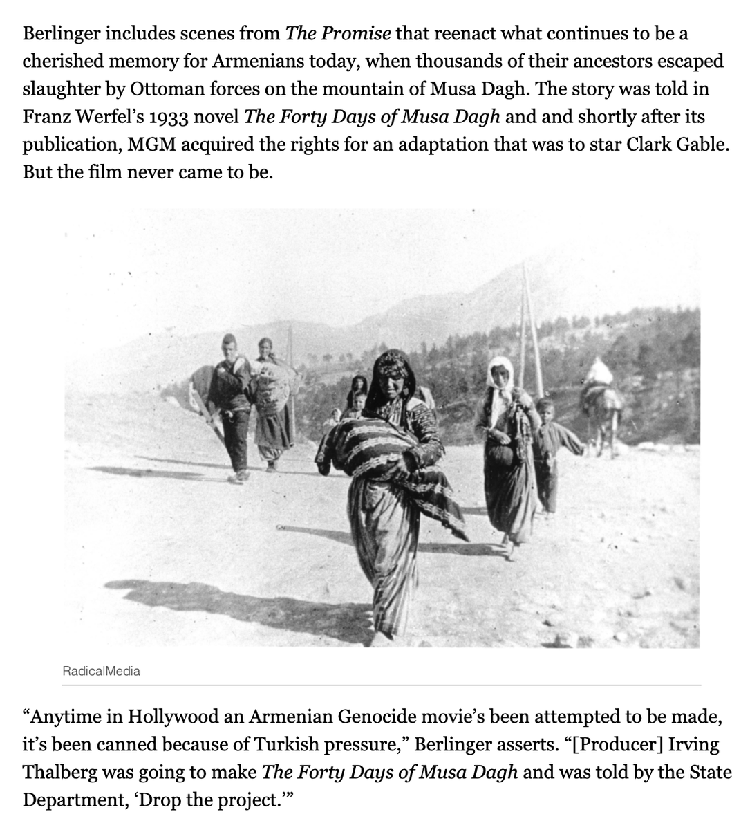 Meanwhile, the Turkish lobby in the US has managed to thwart most Armenian Genocide-related films before they've gotten off the ground