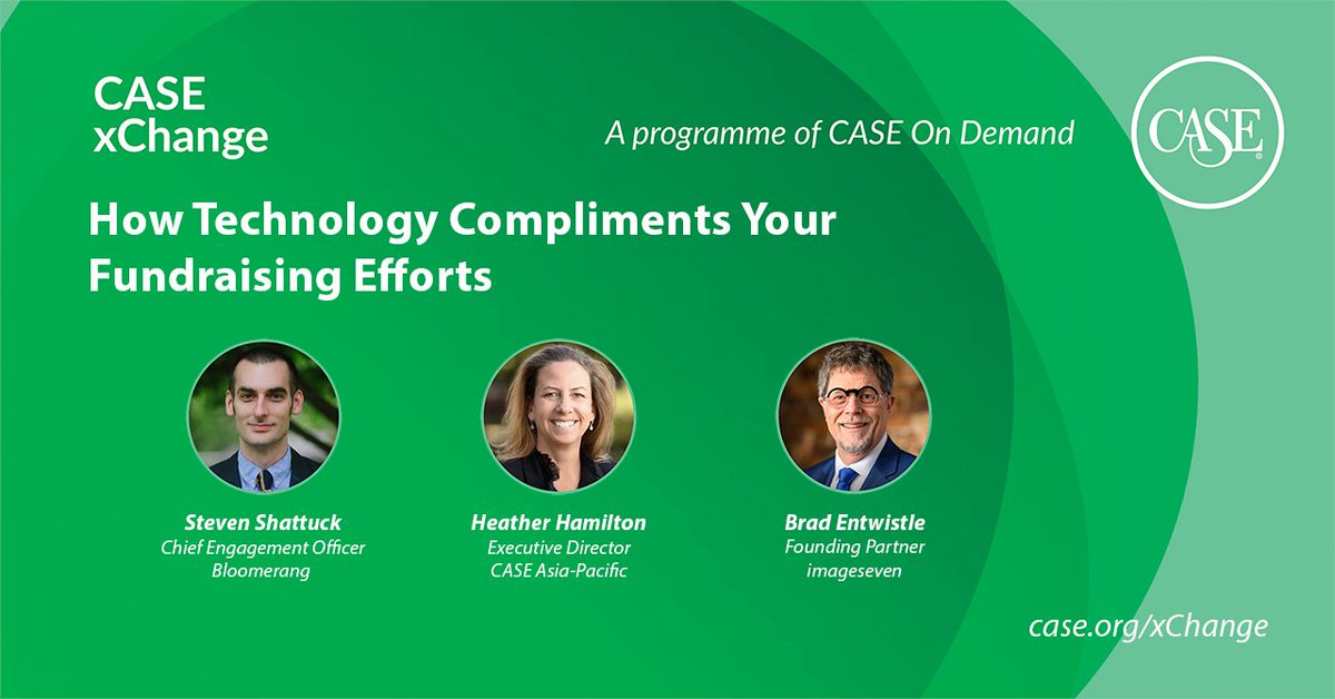 case_asia_pac's tweet photo. In this #CASExChange episode, learn:

✅How technology can help build relationships with donors &amp; supporters
✅Whether giving days are effective as a fundraising strategy
✅What personally donating to your institution can teach you

Listen ▶ https://t.co/f0qjW1bHJp https://t.co/WFXPJ5yO7C