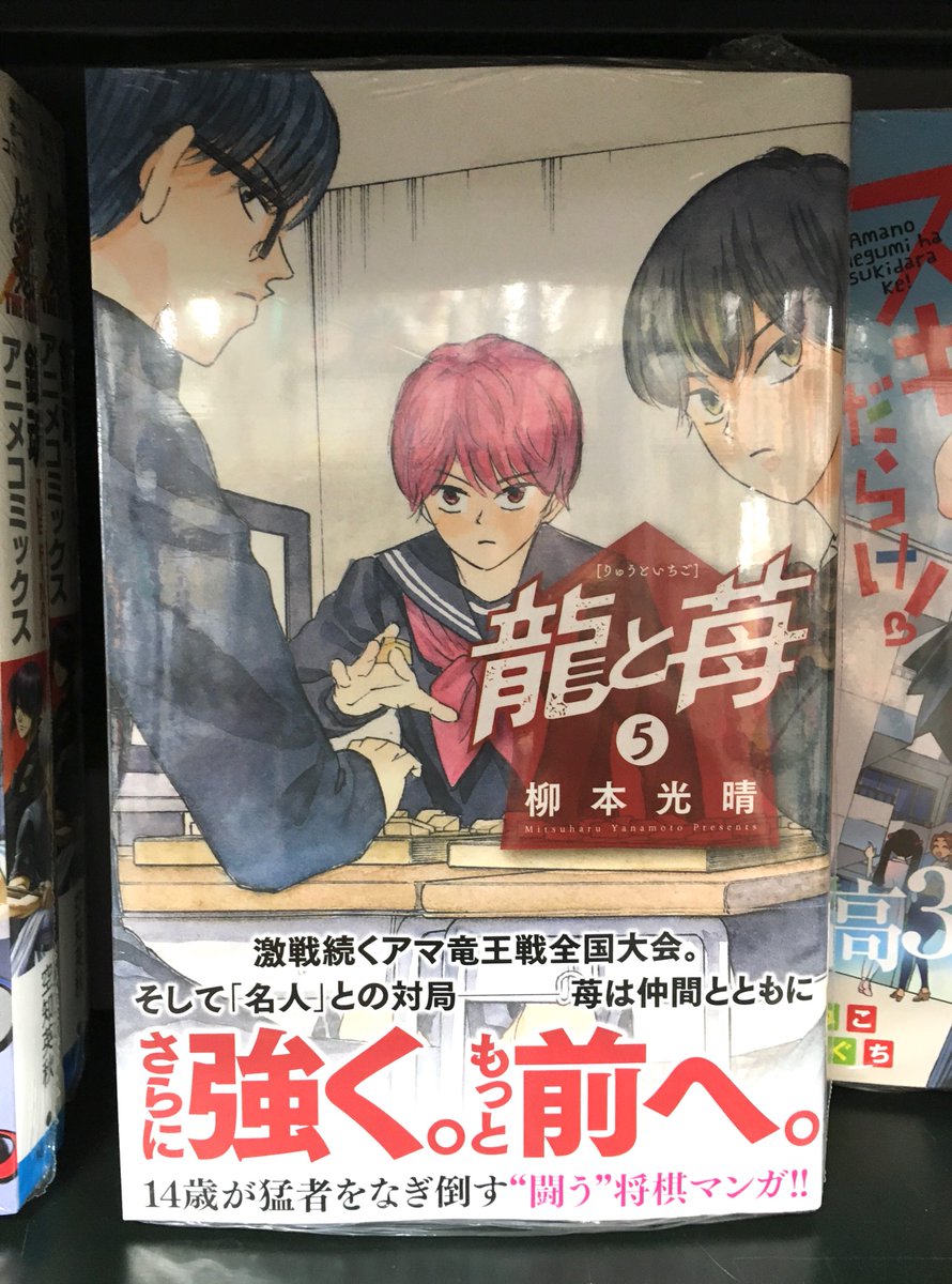 ট ইট র 明正堂書店アトレ上野店コミックお知らせ 龍と苺 5 著 柳本光晴 サンデー本誌で大人気 闘う将棋漫画 最新刊が好評発売中です アマ竜王戦 遂に決着 そして将棋道場で 苺は現役棋士 古閑と女流タイトルホルダー 水沢に出会う この出会い