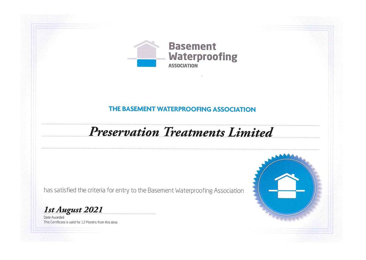 <a href="/UKBWA/">Basement Waterproof</a> Certificate for #2021

#waterproofing #experts since 1972