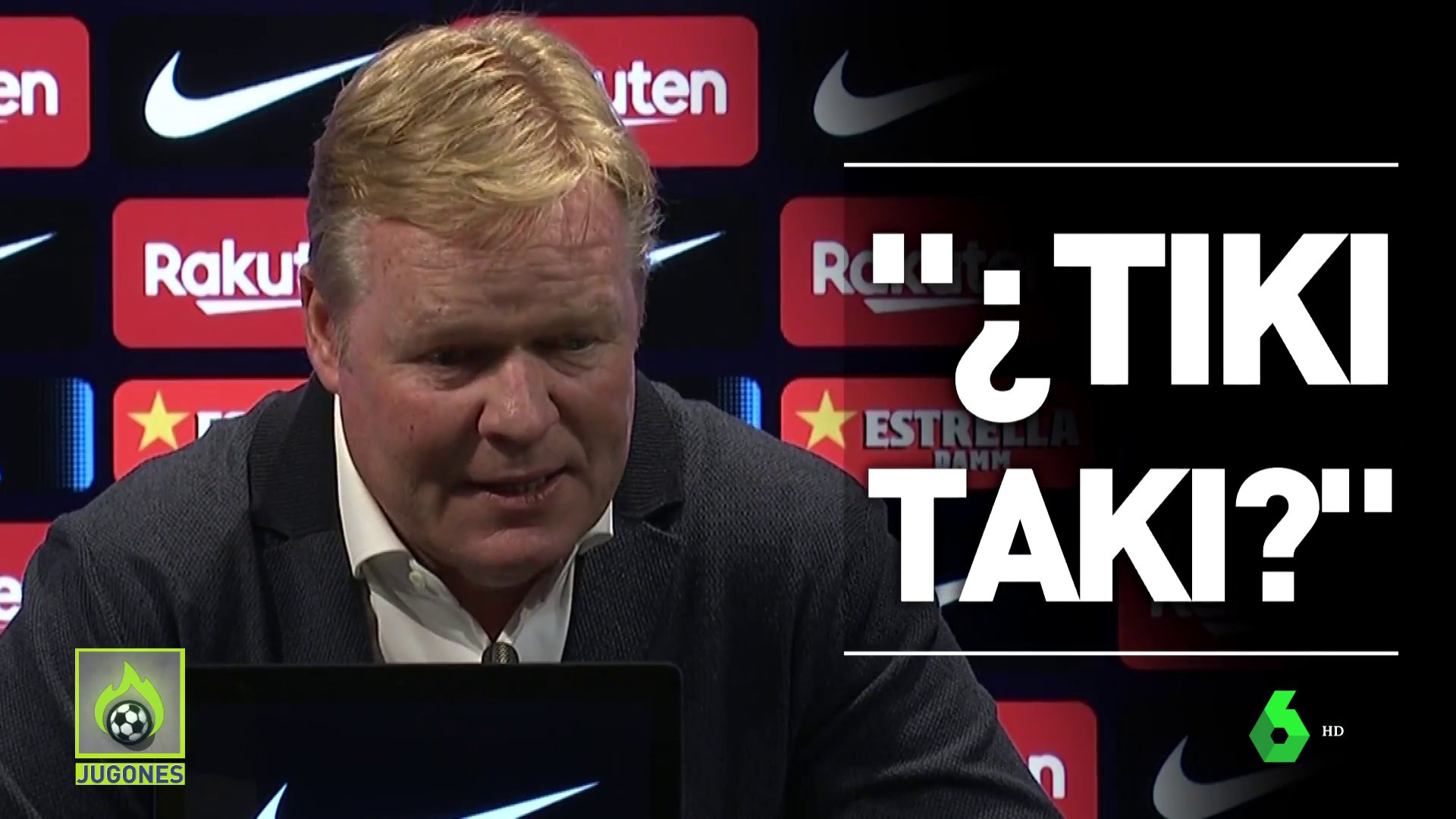 El Chiringuito TV on Twitter: "😡🔥 "TIKI TAKI, TIKI TAKI". 😨 "El Bar&ccedil;a no es el de hace 8 a&ntilde;os". Los TITULARES DE KOEMAN tras el Granada, YA en #JUGONES. https://t.co/U5vqE0Kn2P" /