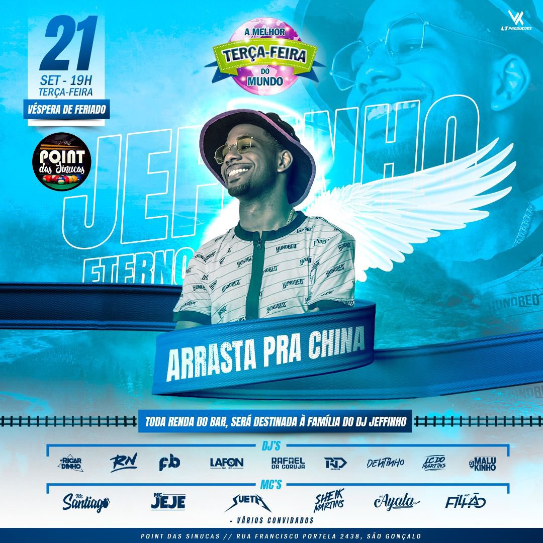 Nunca iremos te esquecer! #djjefinhonaoerabandido 💙. Bora ?