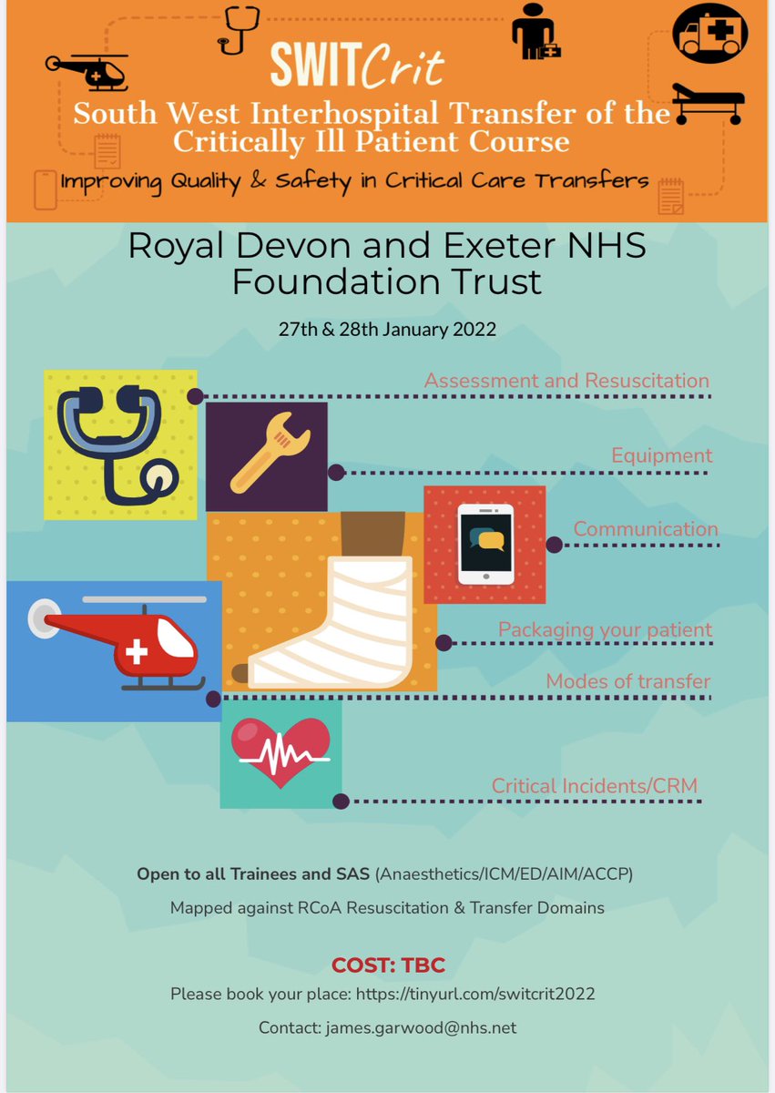 James Garwood (@jamesgarwood) on Twitter photo SWITcrit registration 2022 is open for January critical care transfer course. 27th & 28th January in Exeter. <a href="/RDE_Sim/">RD&E Simulation</a> <a href="/RDE_ED/">RD&E Emergency Department.</a> @RDEhospitals <a href="/lizithompson/">Lizzie Sargent</a> <a href="/tiggers_rest/">Ross Thompson</a> <a href="/RDEICU/">ICU RD&E</a> <a href="/RDETheatres/">Royal Devon Theatres</a>
<a href="/RCoANews/">Royal College of Anaesthetists</a> <a href="/Anaes_Journal/">ππ―π’π¦π΄π΅π©π¦π΄πͺπ’</a> @RetrieveSW <a href="/FPHCEd/">prehospitalcare</a> SWITcrit registration 2022 is open for January critical care transfer course. 27th & 28th January in Exeter. <a href="/RDE_Sim/">RD&E Simulation</a> <a href="/RDE_ED/">RD&E Emergency Department.</a> @RDEhospitals <a href="/lizithompson/">Lizzie Sargent</a> <a href="/tiggers_rest/">Ross Thompson</a> <a href="/RDEICU/">ICU RD&E</a> <a href="/RDETheatres/">Royal Devon Theatres</a>
<a href="/RCoANews/">Royal College of Anaesthetists</a> <a href="/Anaes_Journal/">ππ―π’π¦π΄π΅π©π¦π΄πͺπ’</a> @RetrieveSW <a href="/FPHCEd/">prehospitalcare</a>