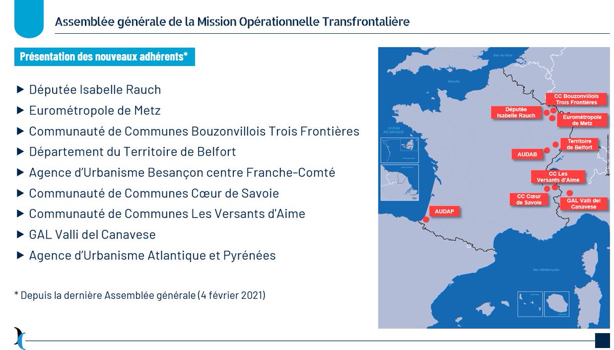reseauMOT's tweet photo. [Assemblée générale @reseauMOT ]
La MOT a le plaisir d'accueillir 9 nouveaux adhérents au sein de son réseau ! @IsabelleRauch @EuroMetroMetz @Departement_90 #CCB3F #AUDAB @Coeurdesavoie #CCVersantsdaime @galcanavese @audap_org https://t.co/YHwRplvfca