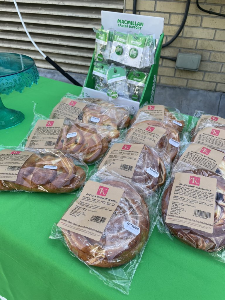 In the sunshine for @ldn_ambulance Macmillan Coffee Morning! Thanks to  <a href="/karawaybakery/">Karaway</a> for the generous donations