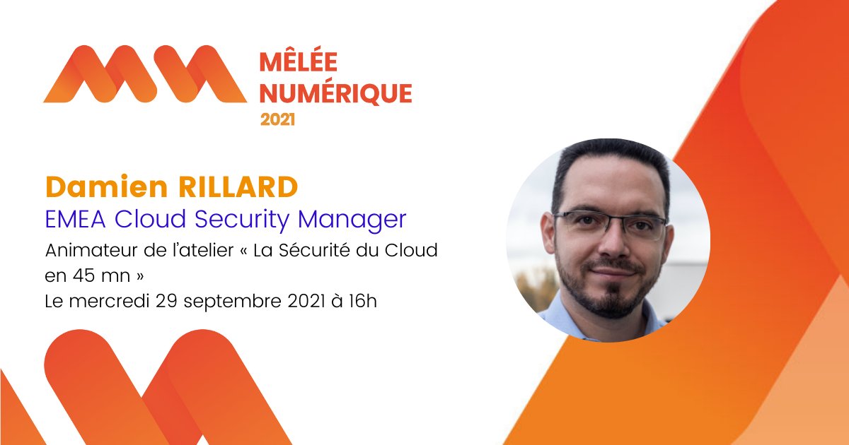 Oracle_France's tweet image. 👨‍💻Comment assurer la #sécurité dans le #cloud ?

Assistez à l&apos;atelier de #cybersécurité animé par @DamienRilliard à @La_Melee #Numérique!

📌RDV le 29 sept à 16h 

Pour vous inscrire 👉lamelee.app.swapcard.com/event/melee-nu…

#MeleeNum