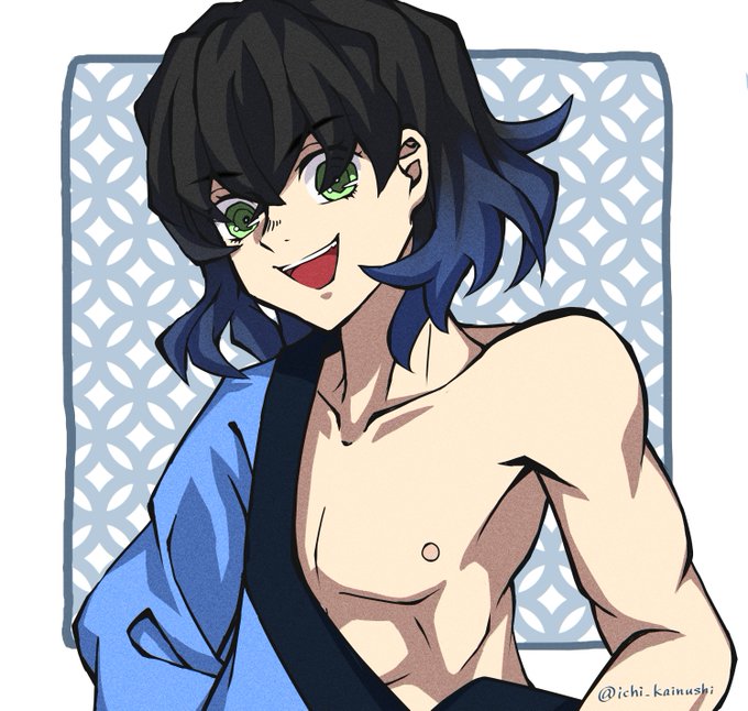 いちさんがTwitterに投稿した嘴平伊之助(鬼滅の刃)のイラスト。