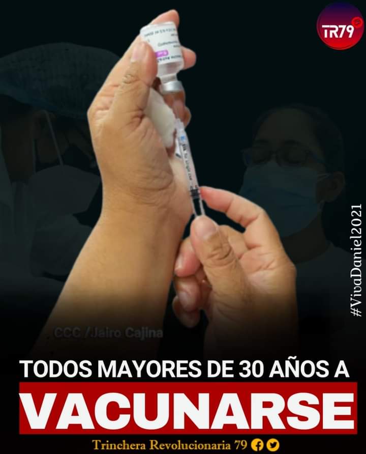Ningún nicaragüense se queda sin vacuna vamos todos a vacunarnos por nuestra salud y la de nuestra familia.
#VacunandonosPuebloQueVence 
#PatriaBenditaYLibre