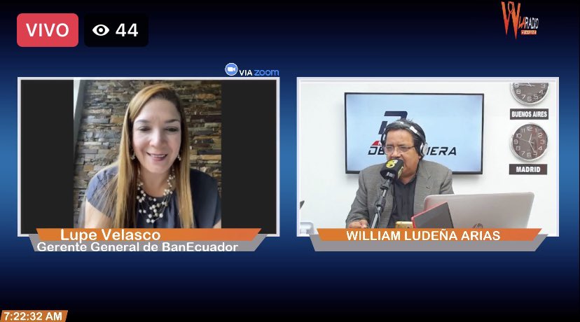 .<a href="/LupeVelascoW1/">LupeVelascoWiesner</a>, gerente general de BanEcuador, ofrece una entrevista en  <a href="/WQRadio_EC/">WQ RADIO</a> para informar sobre el convenio interinstitucional para kits agrícolas.

#YoFomento

#ElCambioYaSeSiente