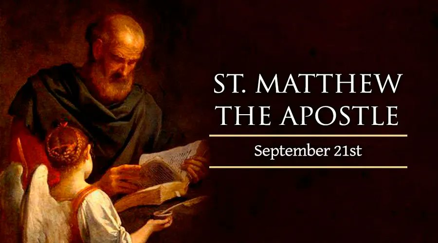 Today we celebrate the feast day of St. Matthew the Apostle, patron saint of bankers.  
According to the Gospel, he was working at a collection booth in Capernaum when Christ came to him and asked, "Follow me." With this simple call, Matthew became a disciple of Christ.