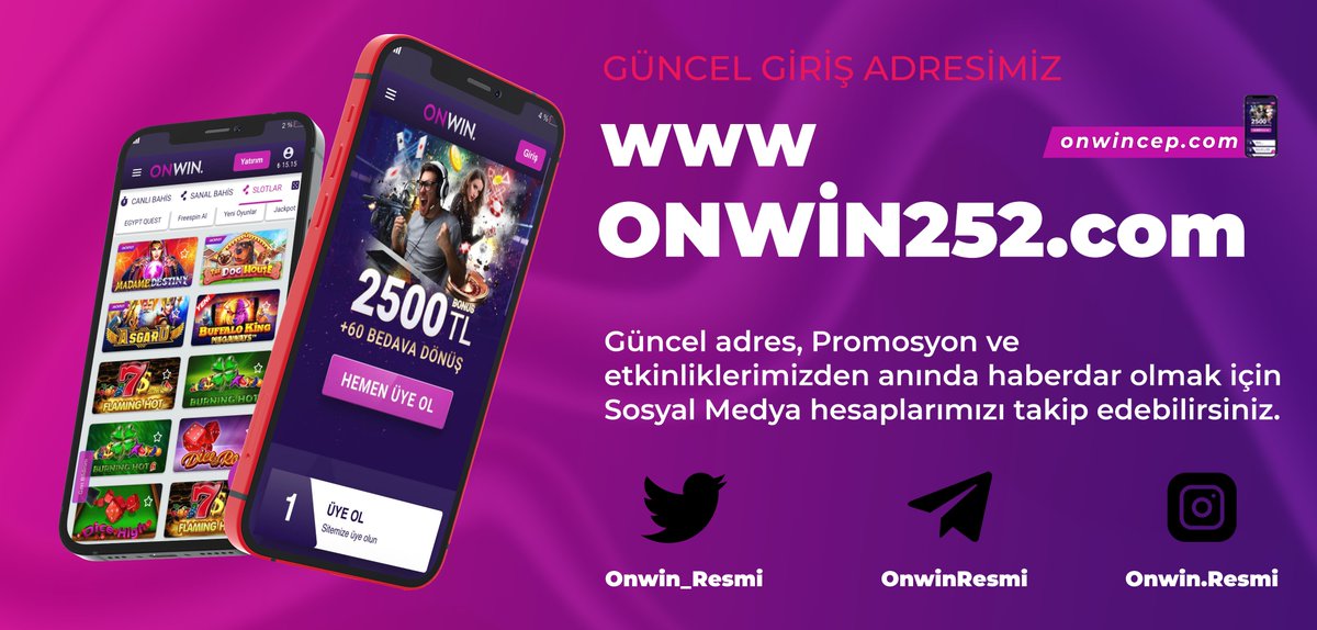 Güncel web sitesi giriş adresimiz : onwin252.com olarak belirlenmiştir. 👉Sosyal Medya ve Güncel Giriş : linktr.ee/onwinlink