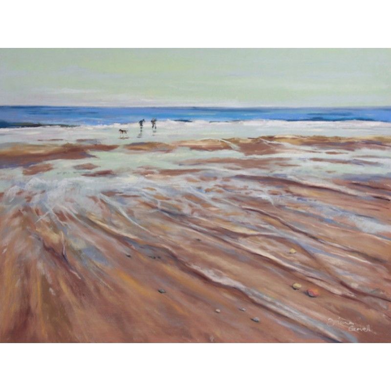 Bridekirkart's tweet image. Turning Tide by Fiona Carvell buff.ly/2XafVTQ #Beach #sandpatterns #painting Signed limited ediition prints available. Buy now and get Free UK mainland delivery