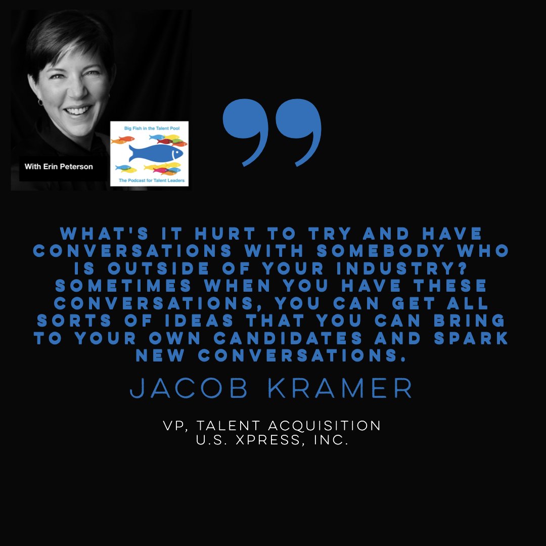 Ep 40 ft. Jacob Kramer is the Vice President of Talent Acquisition US Xpress, Inc.
ow.ly/YmJk50G8jic
Text BIGFISH to 25000 on your smartphone &amp; learn about our sponsor Paradox.ai &amp; their tool Olivia.
#recruiting #talentaquisition #ParadoxOlivia