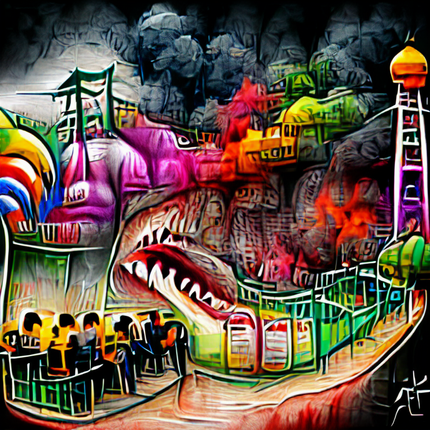 BrewsbyArt's tweet photo. Dangerous Amusement Park. On OpenSea. #cryptoart #nft #nftart #raredigitalart #ethereum #blockchain #bitcoin #digitalart #nftcollectors #opensea #crypto #rarible #nftcommunity #cryptopunk #nftartist #niftygateway #superrare #digitalartist #weird #withfnd #polygon #mintable #fun https://t.co/P1QBG2CwJK