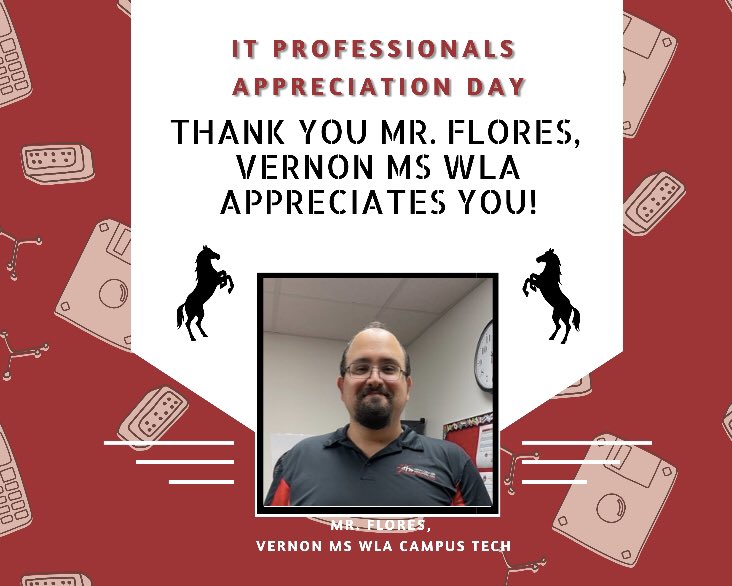 Thank you Mr. Flores for all that you do! #ITDay We appreciate you! ❤️🖤🌎🏆 <a href="/ArelyRTamez/">Arely R. Tamez</a>