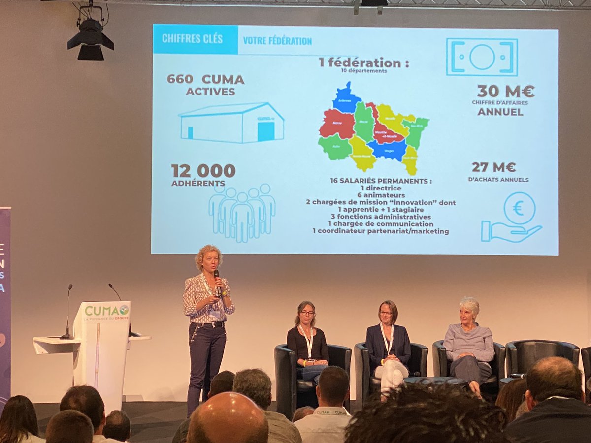 FORUM des fédérations ! Avec l’intervention de Hélène HERTGEN Directrice de la FR CUMA Grand Est sur l’accompagnement des projets en GIEE ! #cuma#forum#paris