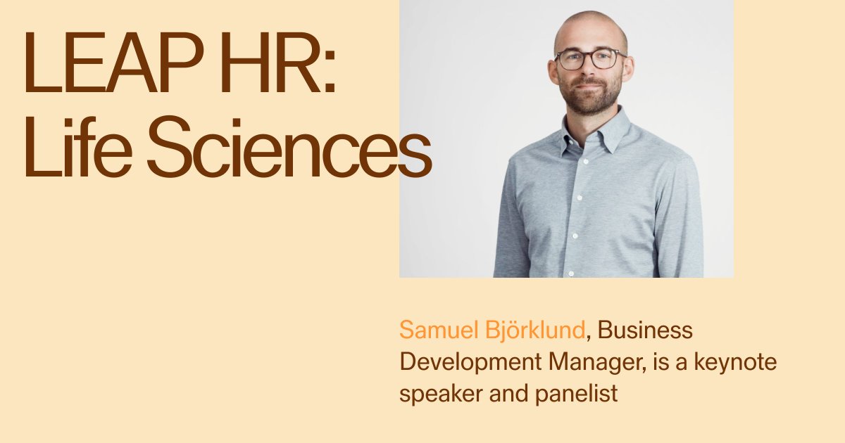 Excited about LEAP HR: Life Sciences this week, where Samuel Björklund from <a href="/sanalabs/">Sana</a> will be a keynote speaker and panelist.

We are looking forward to discussing how to embed L&amp;D in the flow of work. 
hubs.la/H0XGMN40