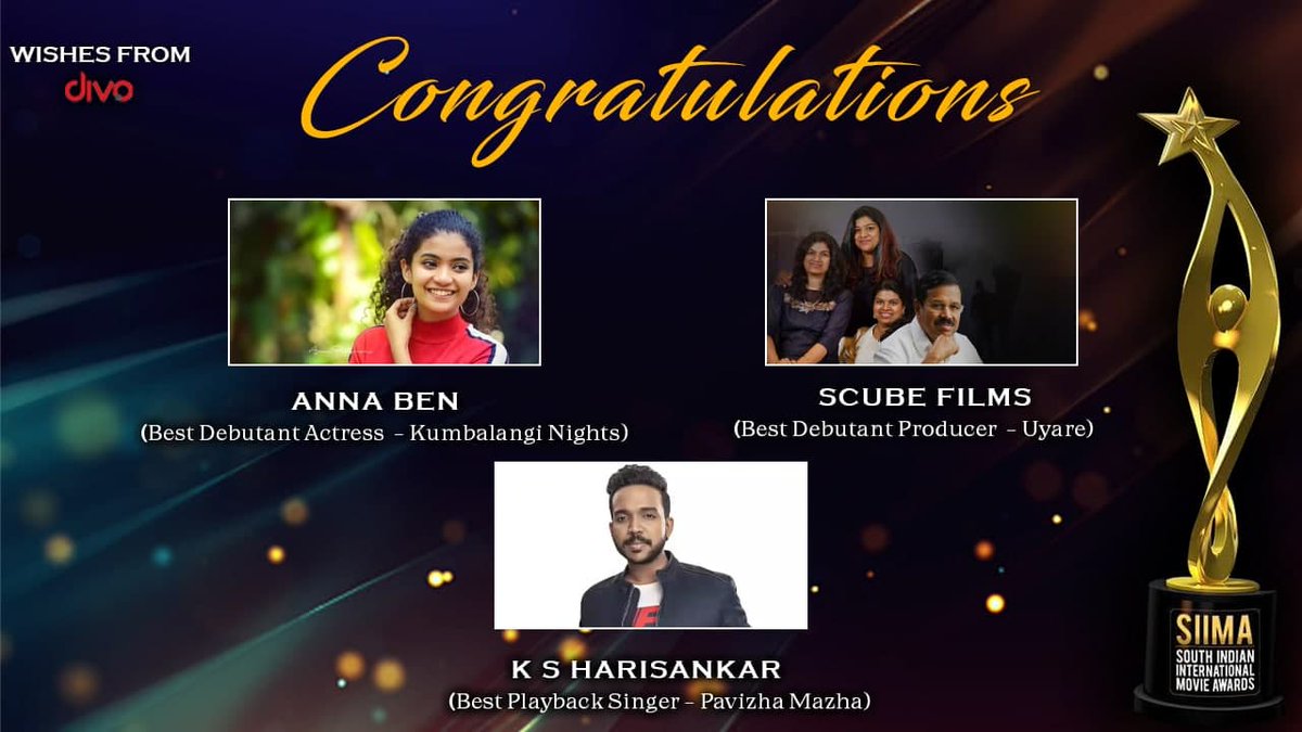divomovies's tweet photo. Congratulations to the Malayalam actress, singer & producer on winning the best categories in #SIIMAAwards🏆
@benanna_love @ksharishankar
#KumbalangiNights #ScubeFilms #Uyare #PavizhaMazha
@siima #Malayalam #SouthIndia #SouthIndianMovies #Awards #SIIMA #Divo https://t.co/DYCq1kGsD9